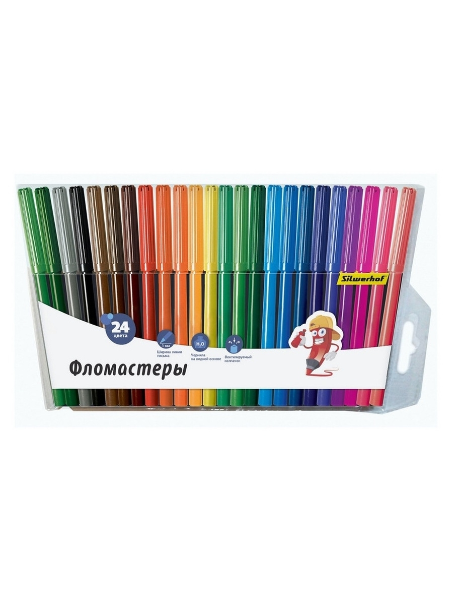 Фломастеры Silwerhof 24 цвета