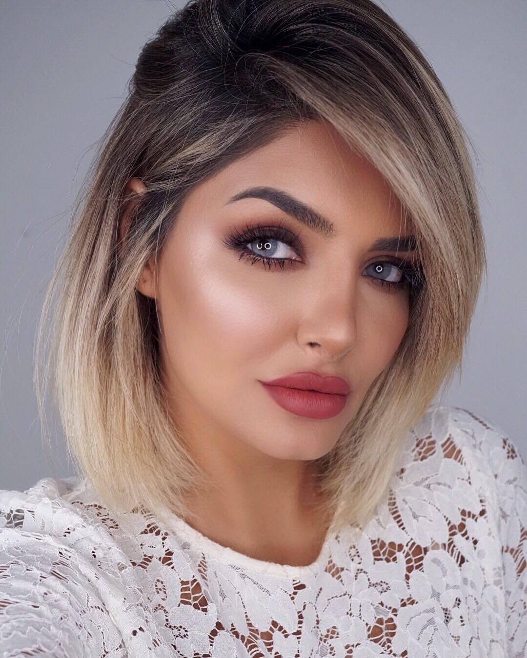 Long Bob Haircut c челкой