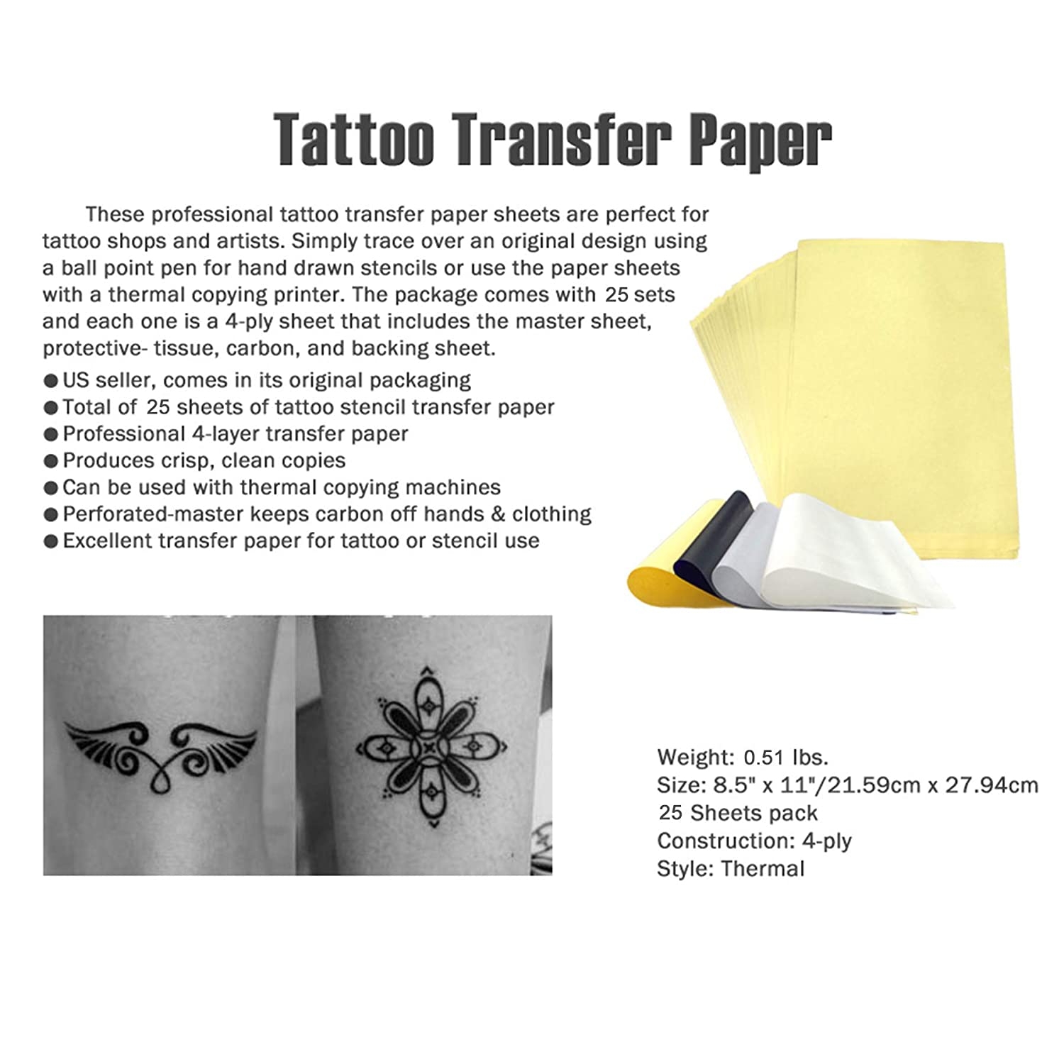 Как переводить тату трансферной бумагой