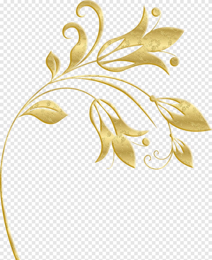 Золотой цветочный узор