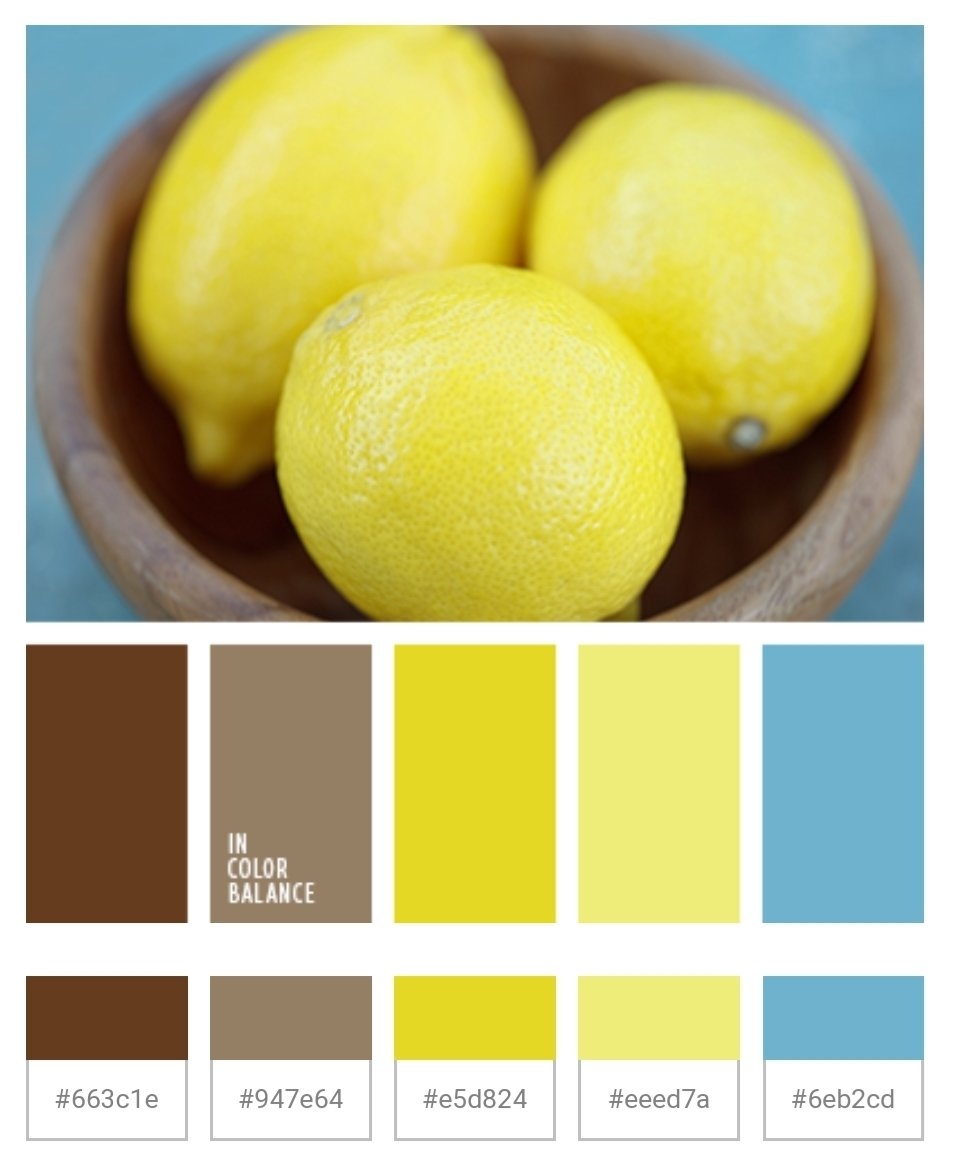 Цветовая гамма лимонный