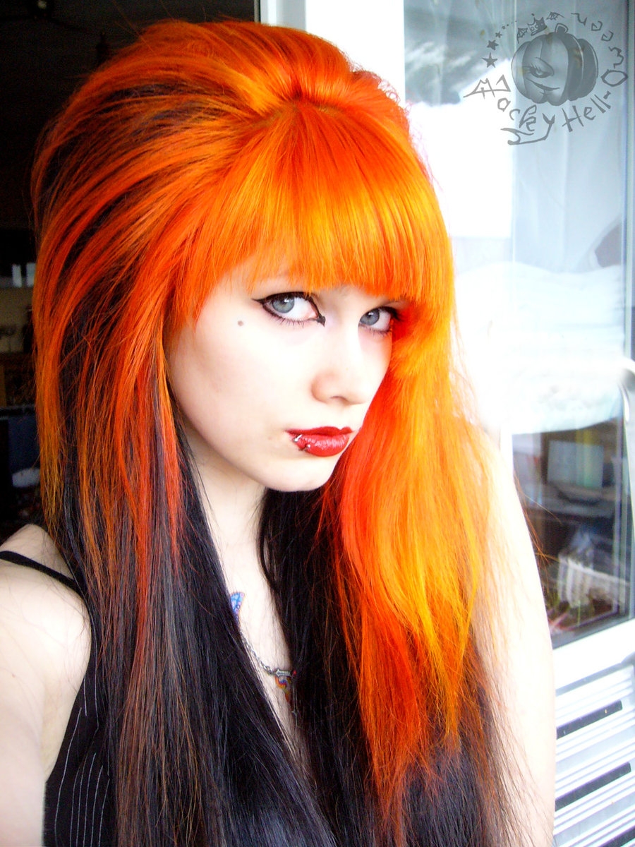 Маленького роста пламенно рыжий с клыком. Эстель огненно рыжий. Антоцианин рыжий. Оранжевые волосы. Красно оранжевые волосы.