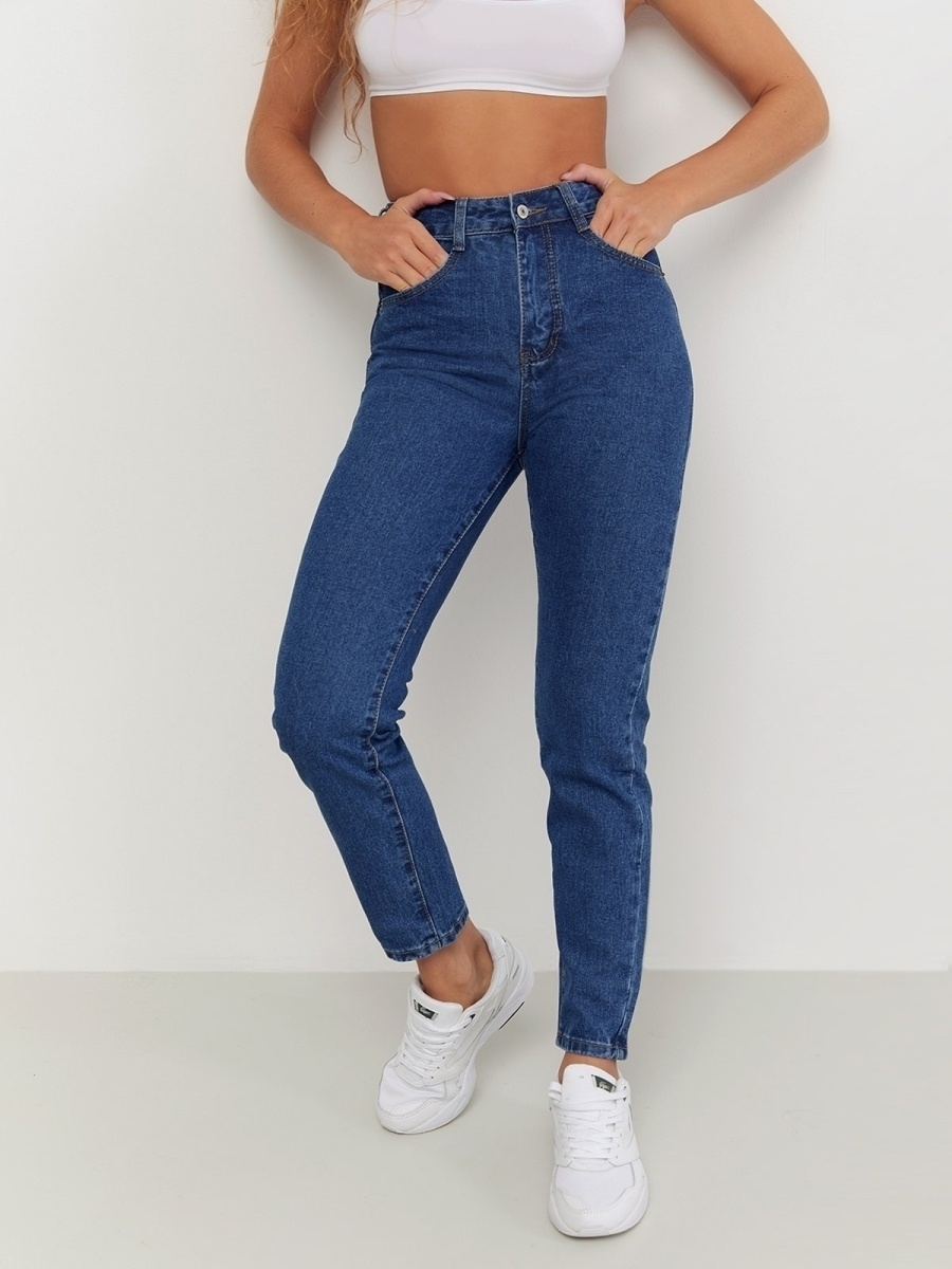 Артикул: d54.198 джинсы mom-Fit синий