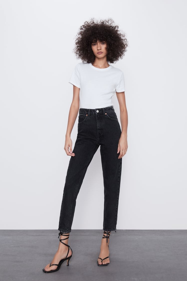 Bershka Denim mom черные