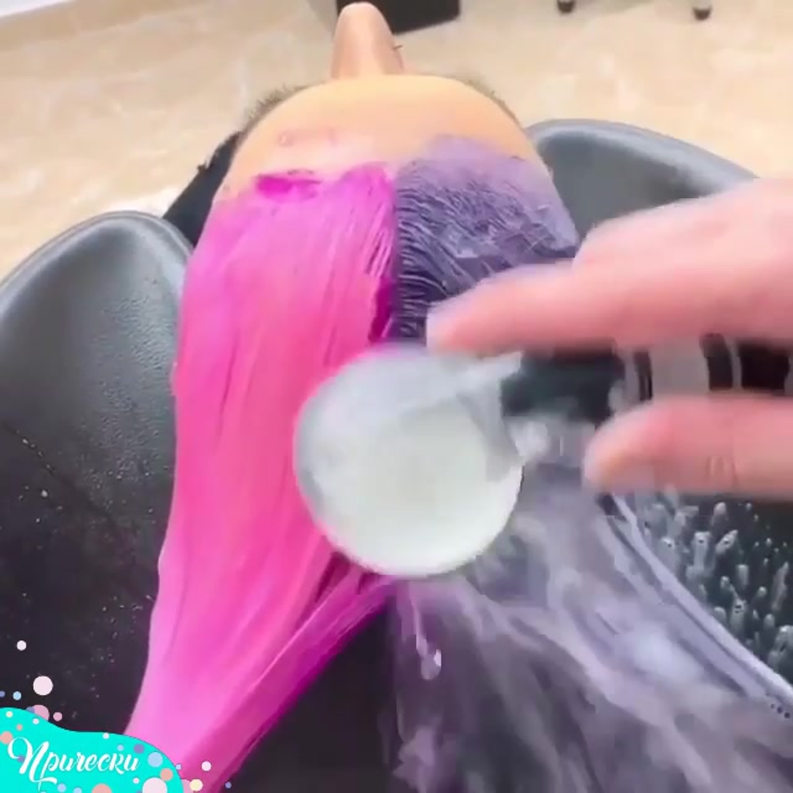 Выдувание на русые волосы