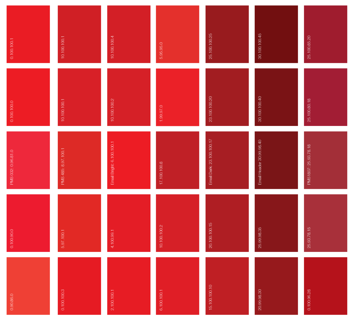 Пантон Red 032 c