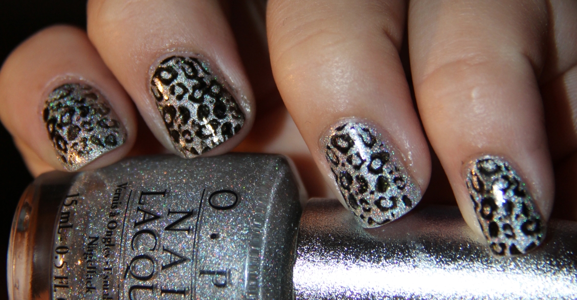Stamping Nail Art леопард