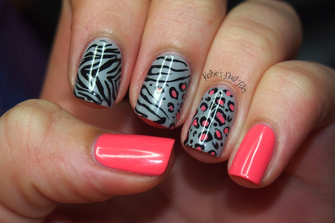 Stamping Nail Art леопард
