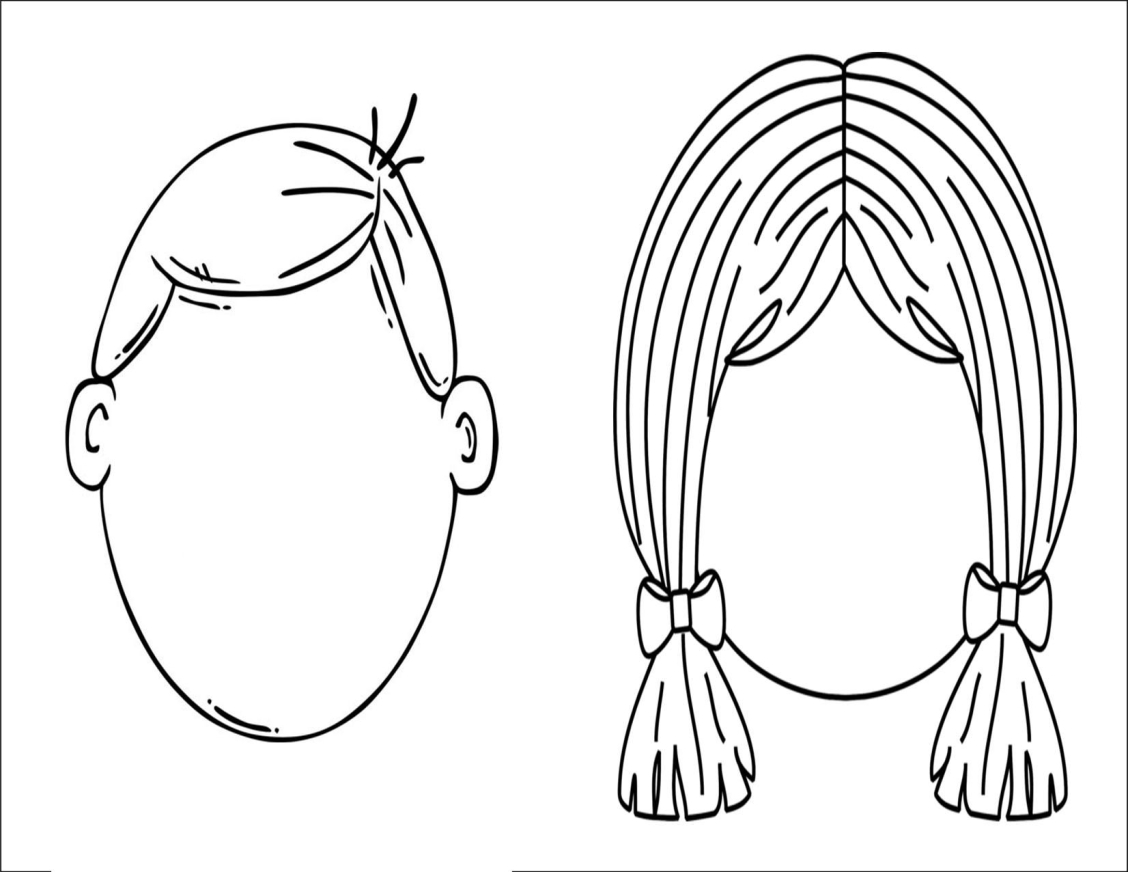 Нарисуй лицо шаблон для детей