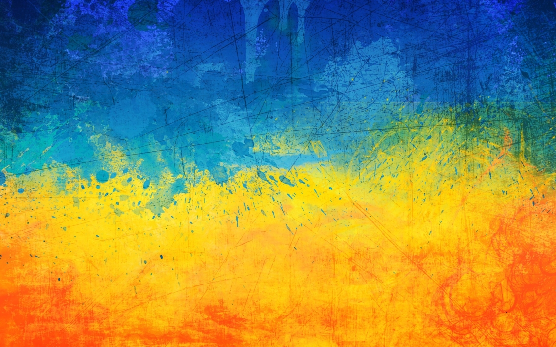 Сине желтая абстракция