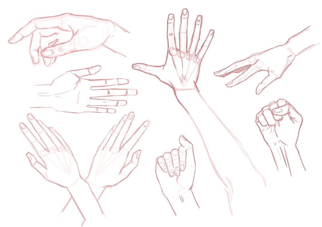 Нарисованные женские руки