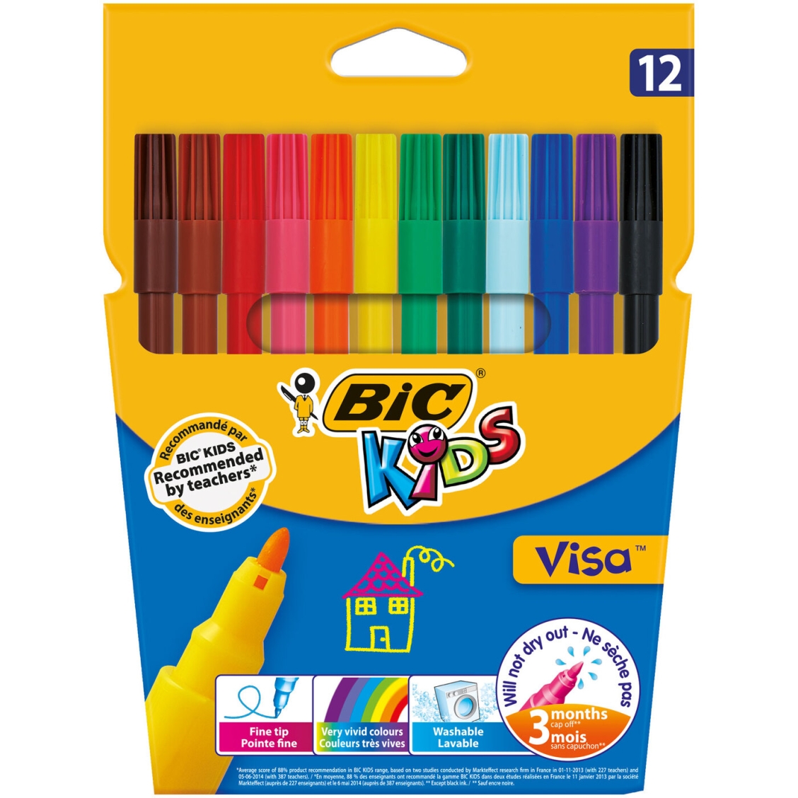 BIC фломастеры "visa" 12 шт.