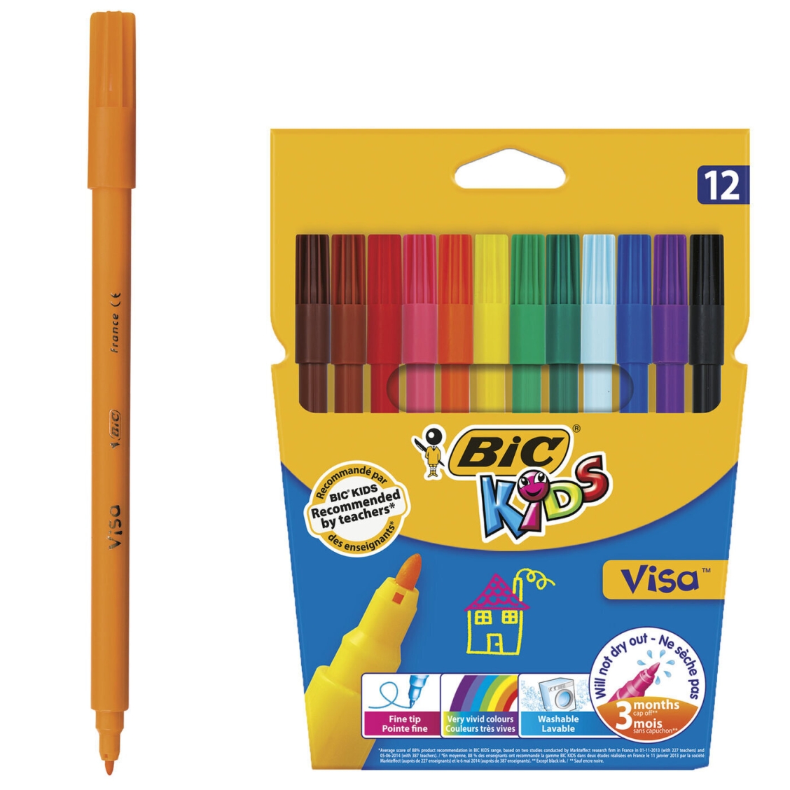 Фломастеры 12цв., BIC, 888695