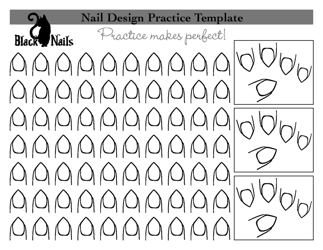 Nail Design Practice Template