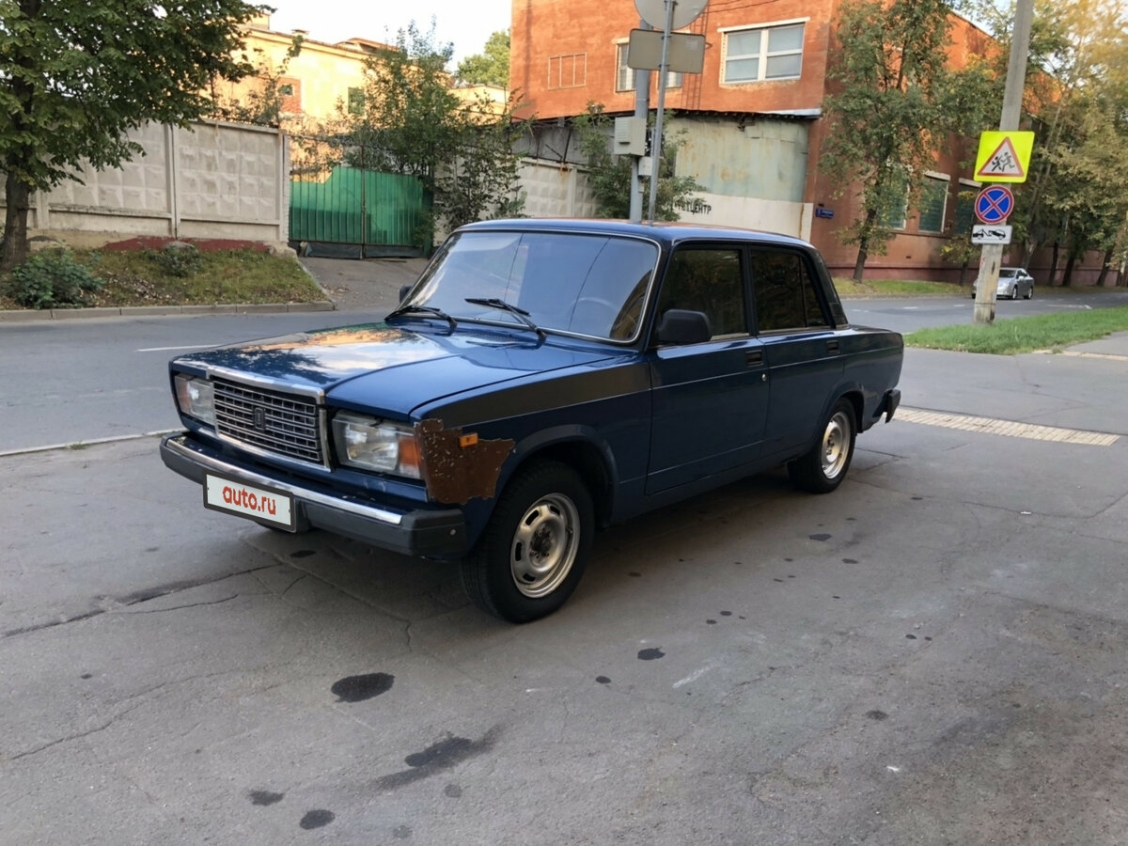 ВАЗ 2107 синяя оперстайл