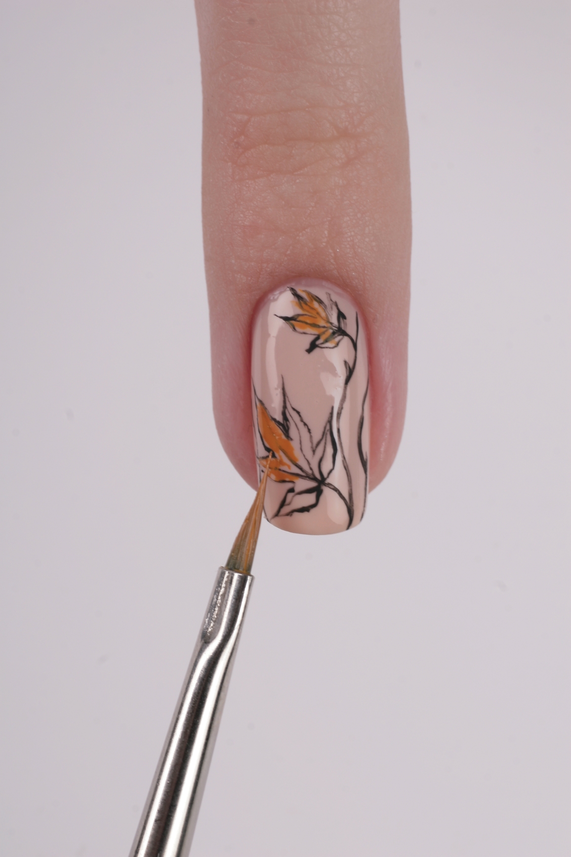 Узоры на ногтях кисточкой