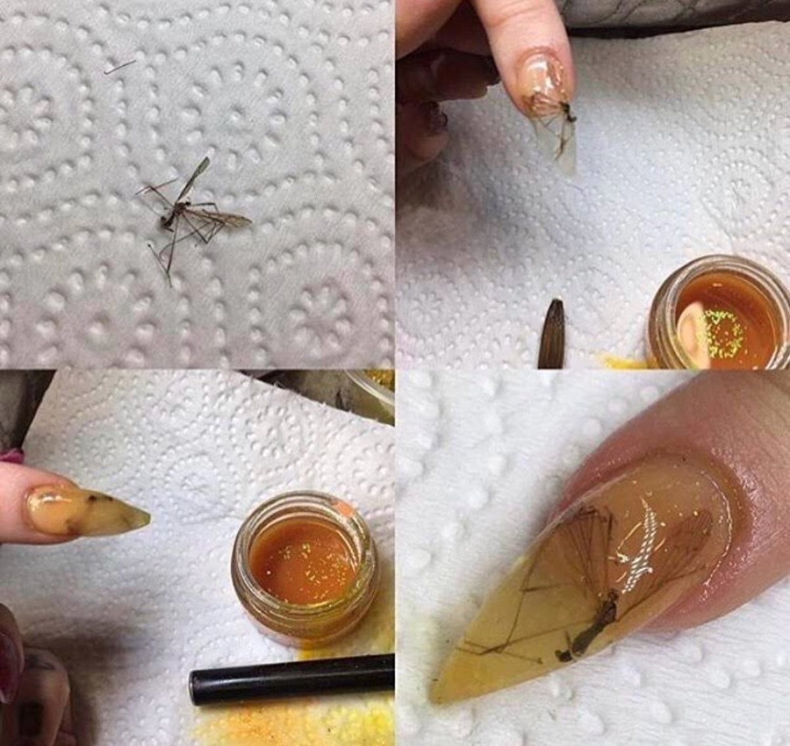 Насекомые на ногтях
