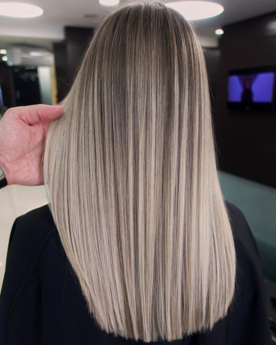 Мелирование тотал блонд