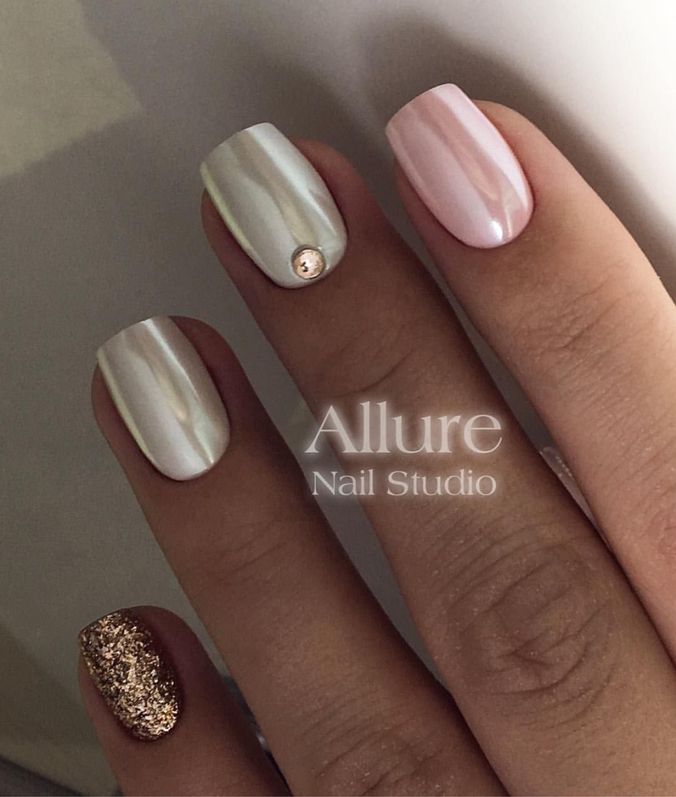 Маникюр Ракушка гель лаком