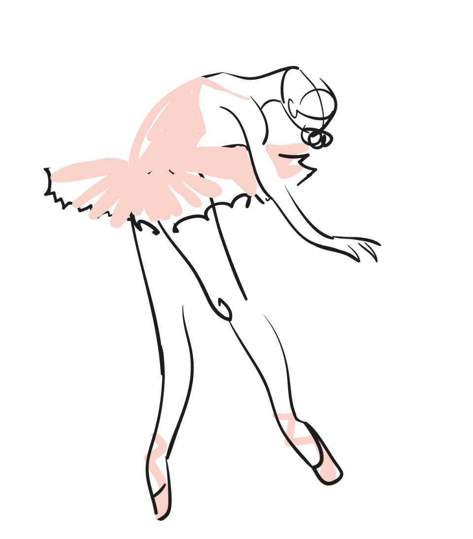Балерина нарисованная вектор