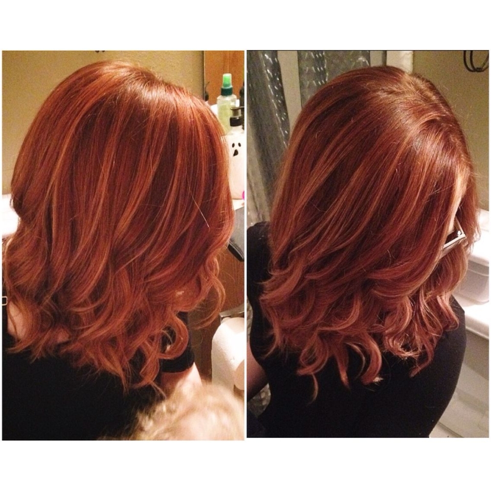 Мелирование на рыжие волосы фото до и после фото