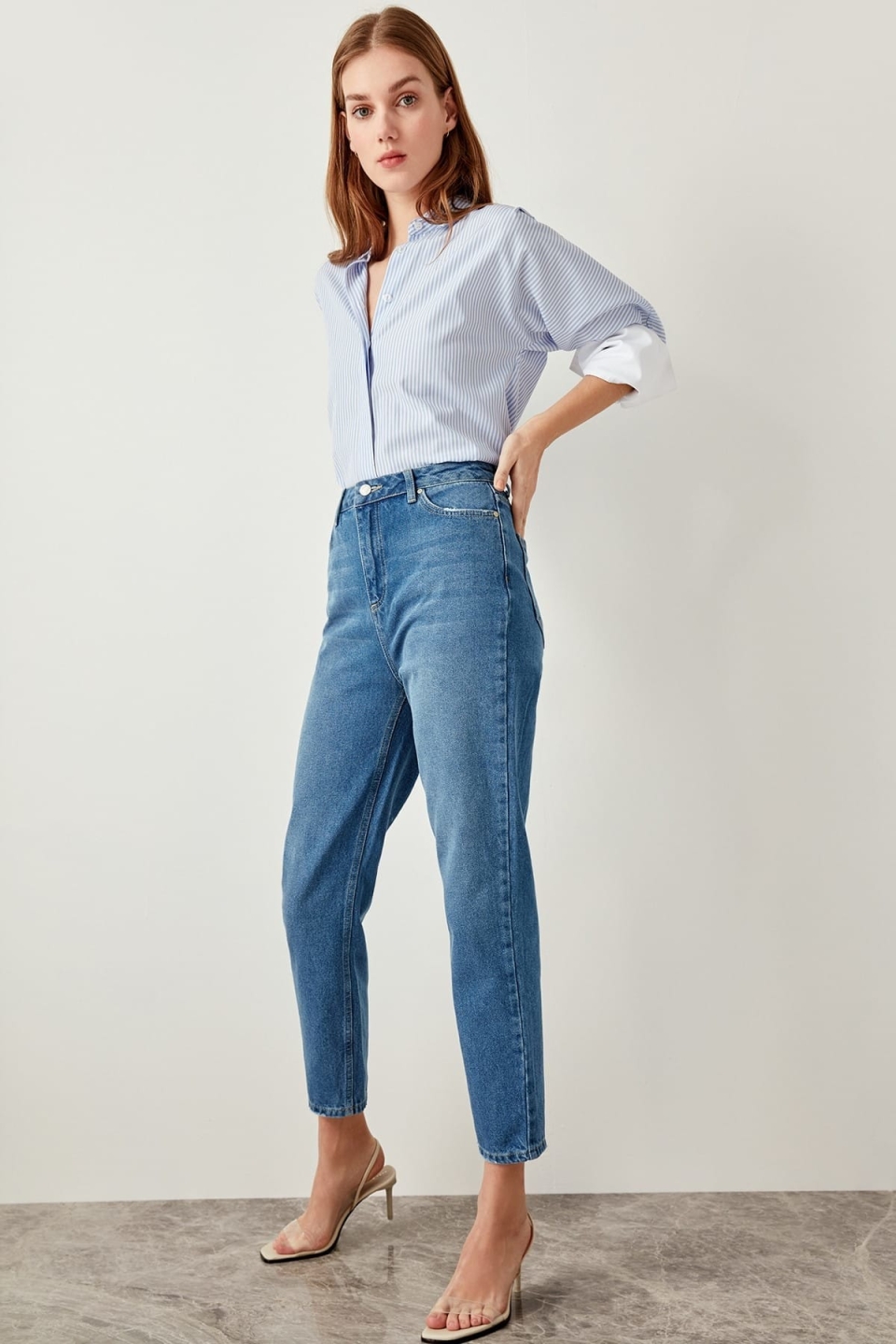 Джинсы бершка mom Fit