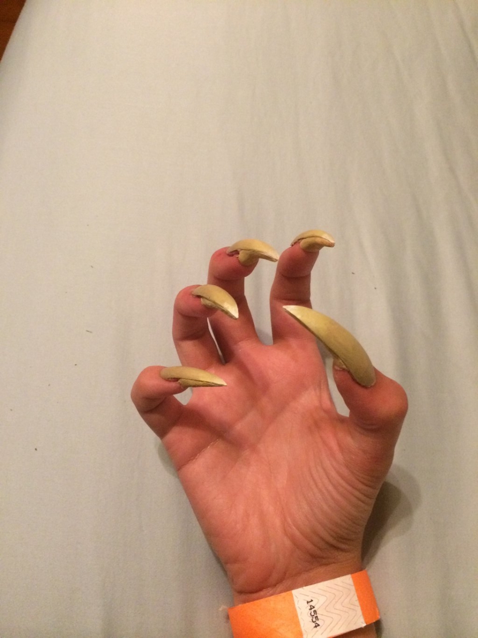 Фото куриной лапы с накрашенными ногтями