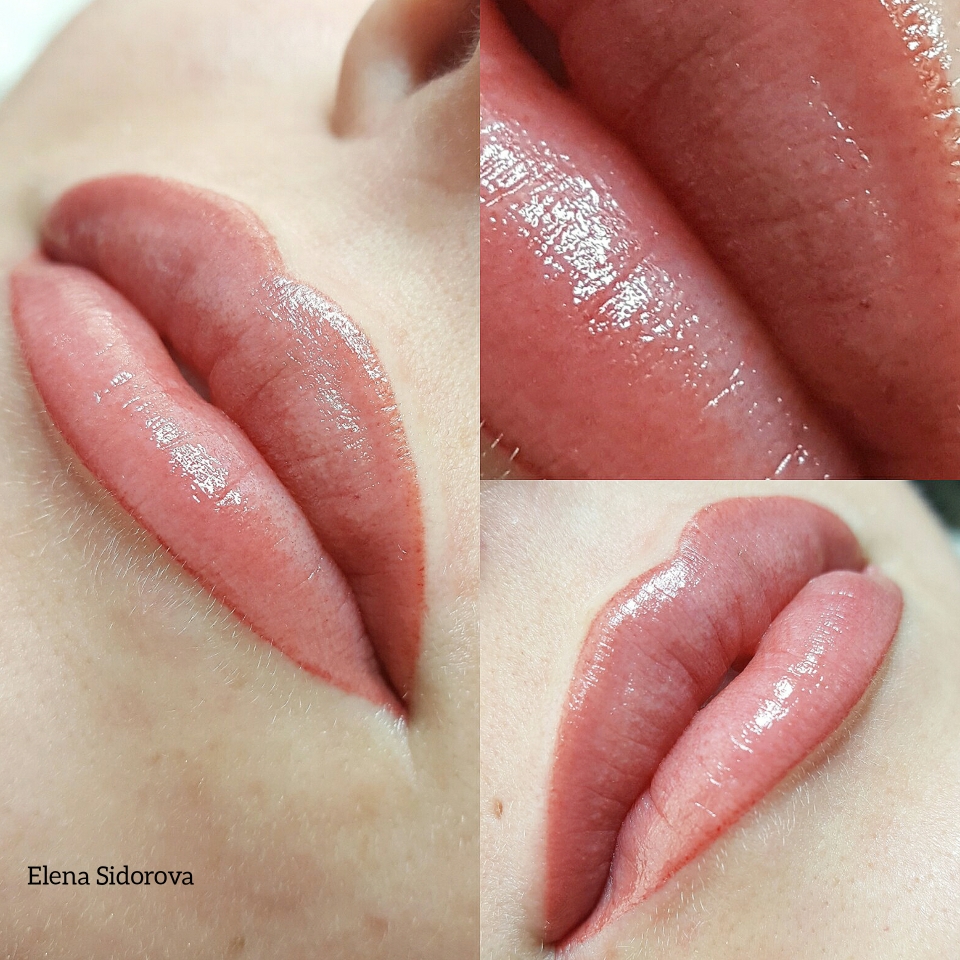 Перманентный макияж губ Акварельная техника
