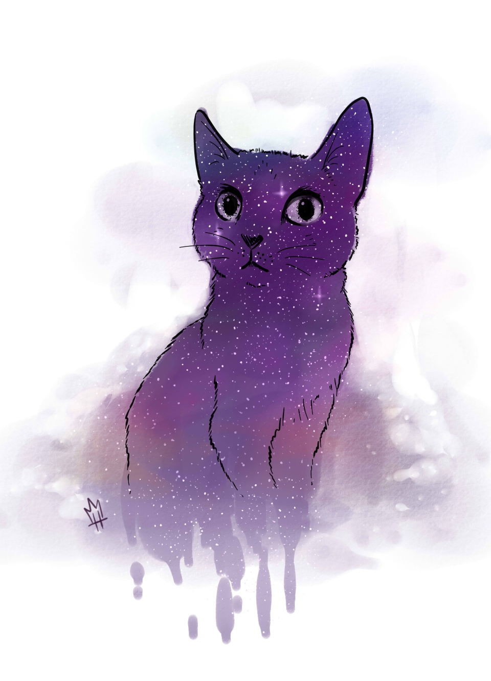 Фиолетовая кошка