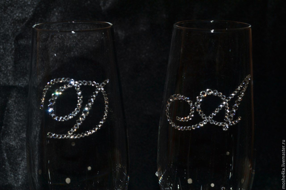 Бокалы со стразами Swarovski