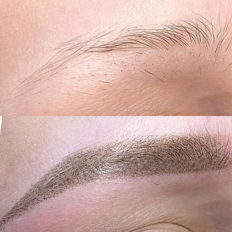 Брови скошенные наружу