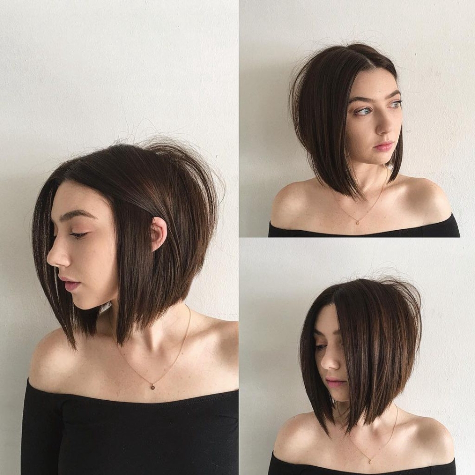 Короткая стрижка с длинными прядями спереди