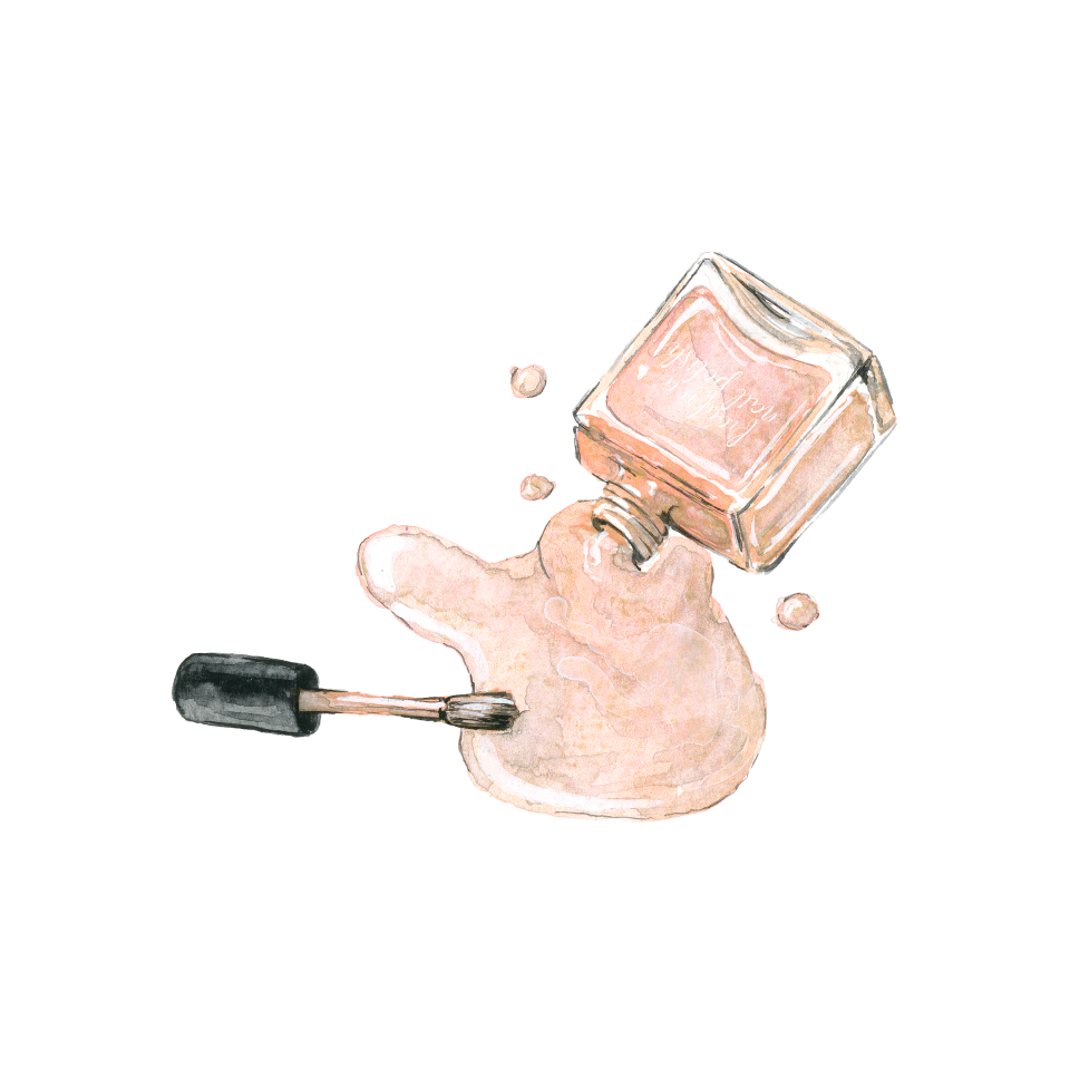 Флакончики лака акварель