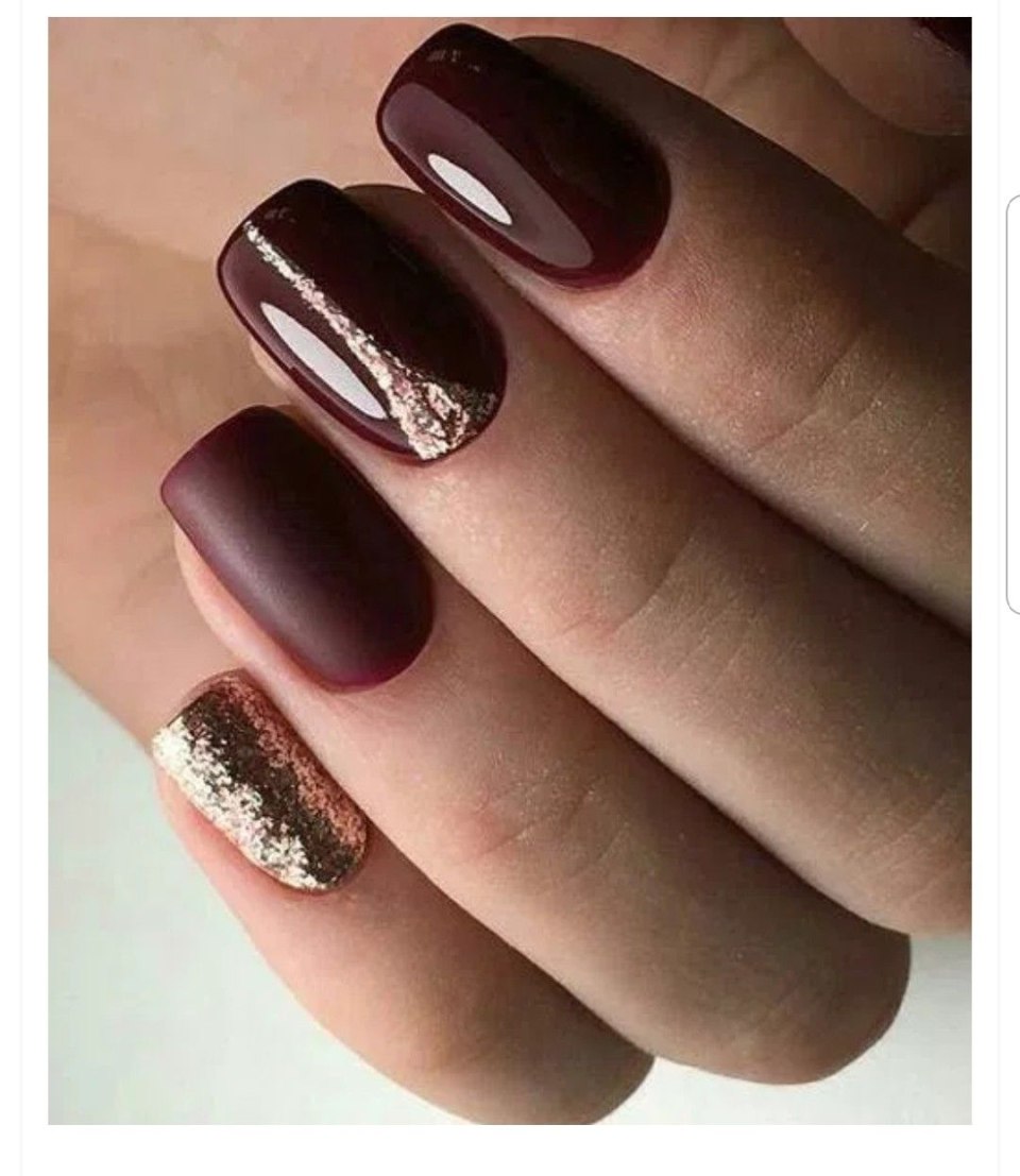 Ногти бордовые элегантные