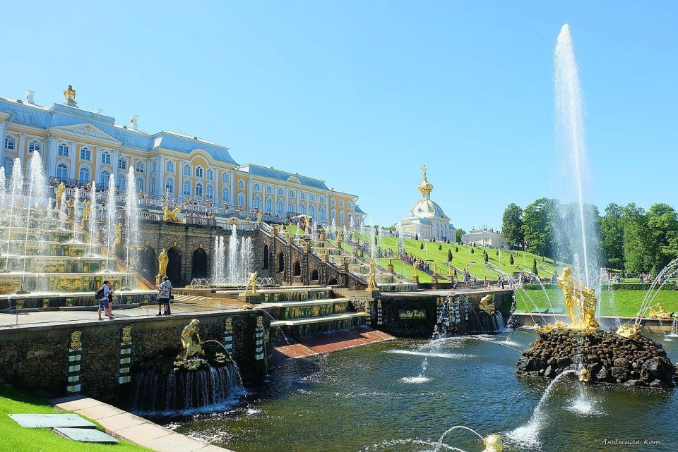 Петергоф большой Каскад панорама