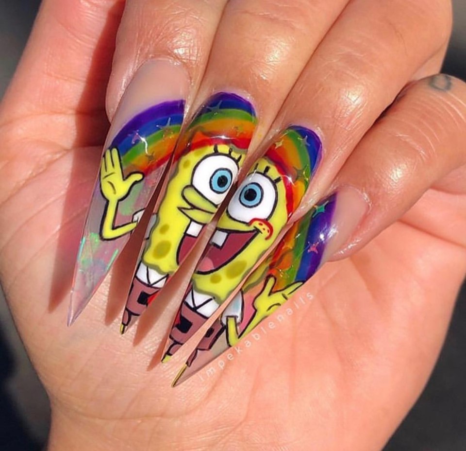 Маникюр на длинные