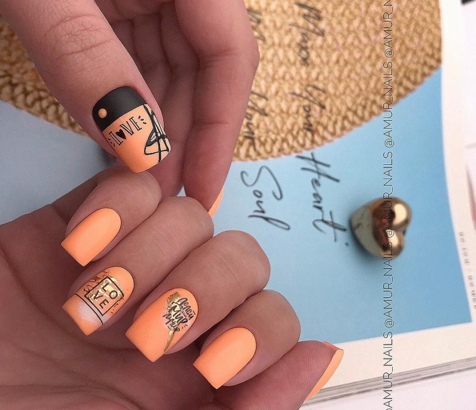 Офисный маникюр на короткие ногти 2020