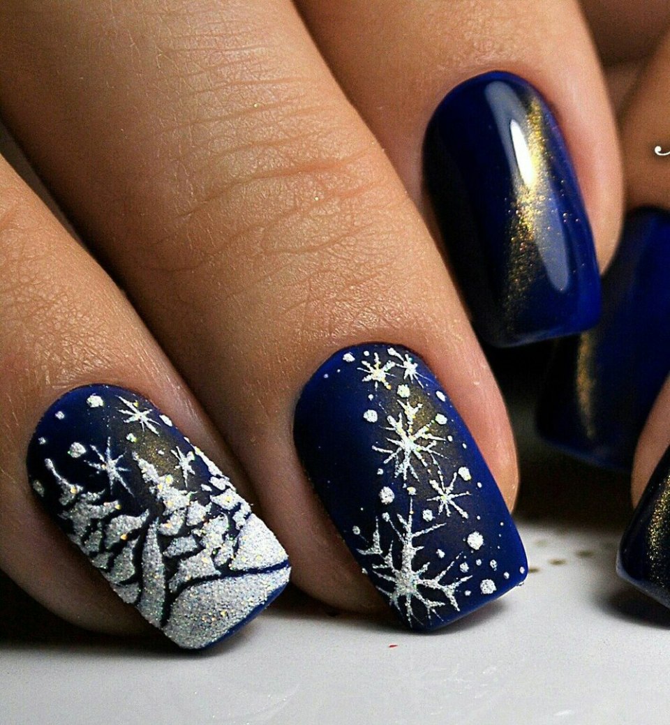 Маникюр зима