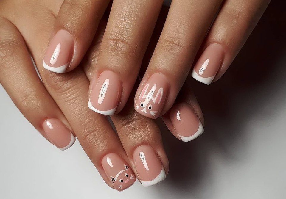 Интересный френч на ногтях