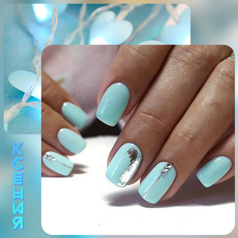 Маникюр камуфляж с фольгой