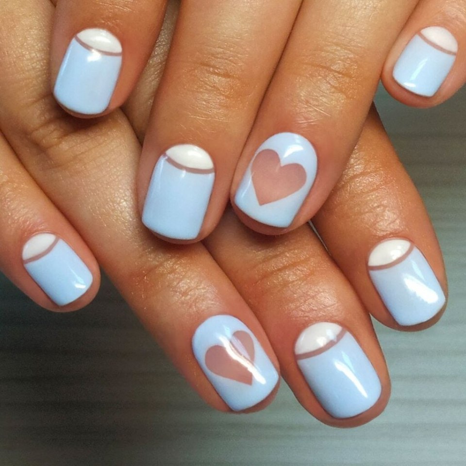 Ногти дизайн шеллак с берилом