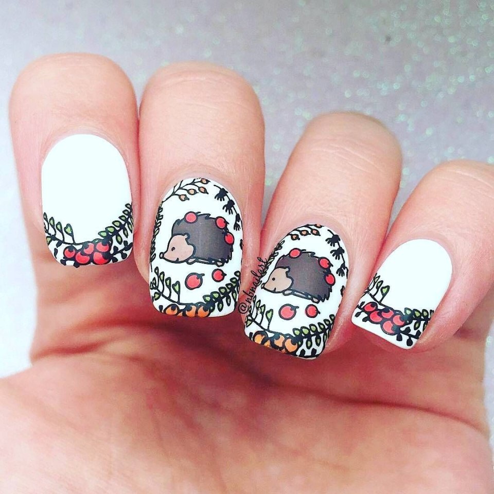 Маникюр Ежик
