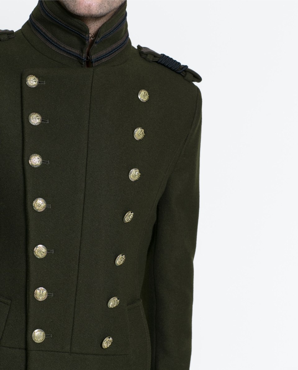 Zara man Military Coat