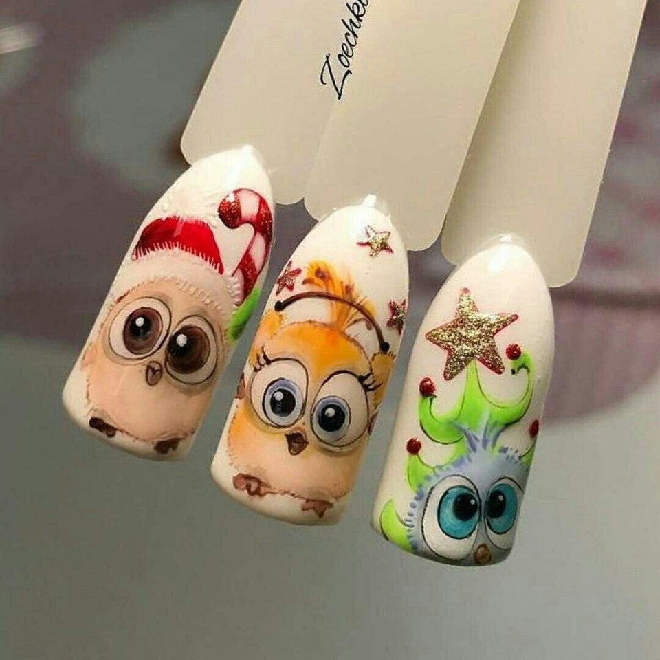 Маникюр с совой