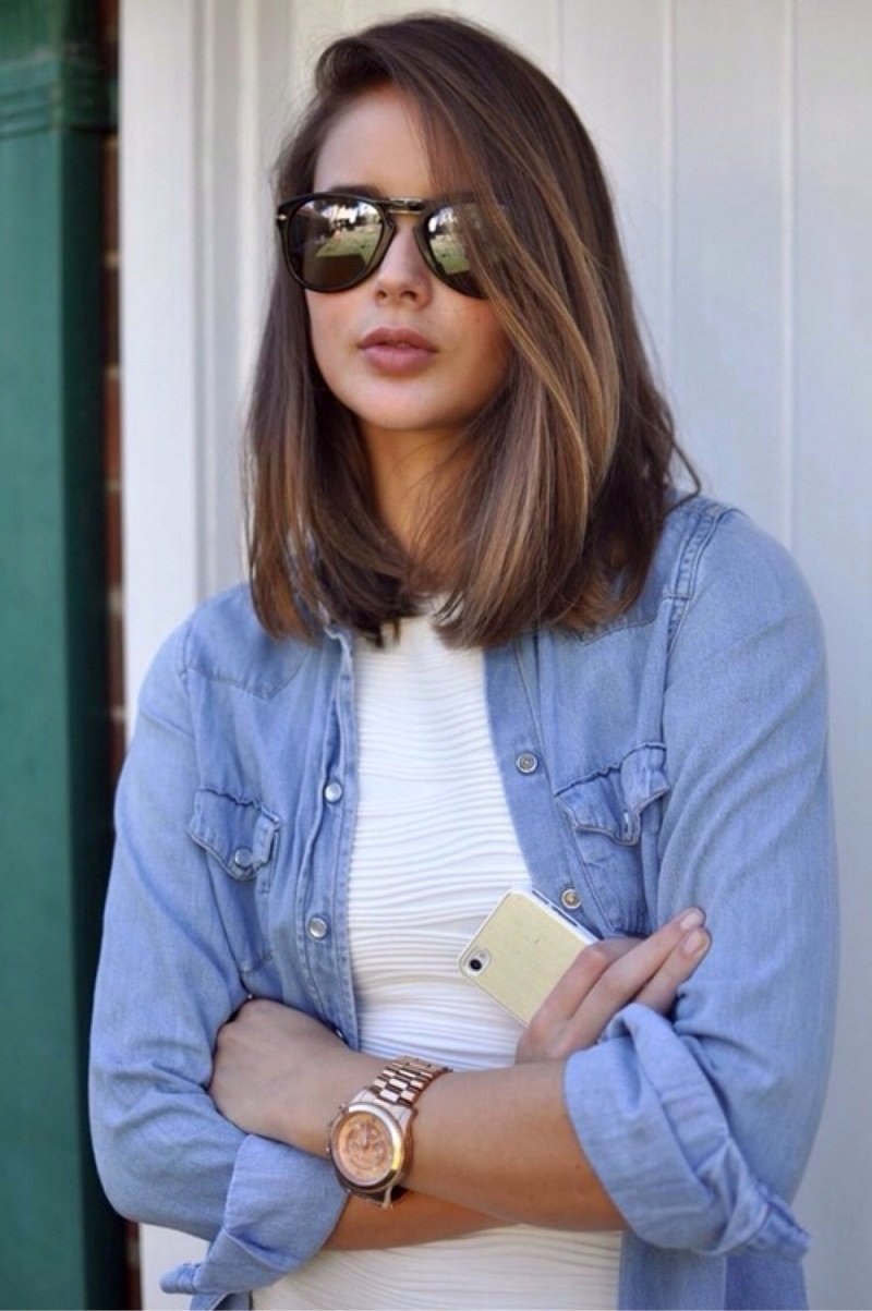 Стрижка Lob long-Bob с челкой