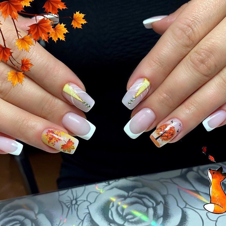 Цветной френч осенний