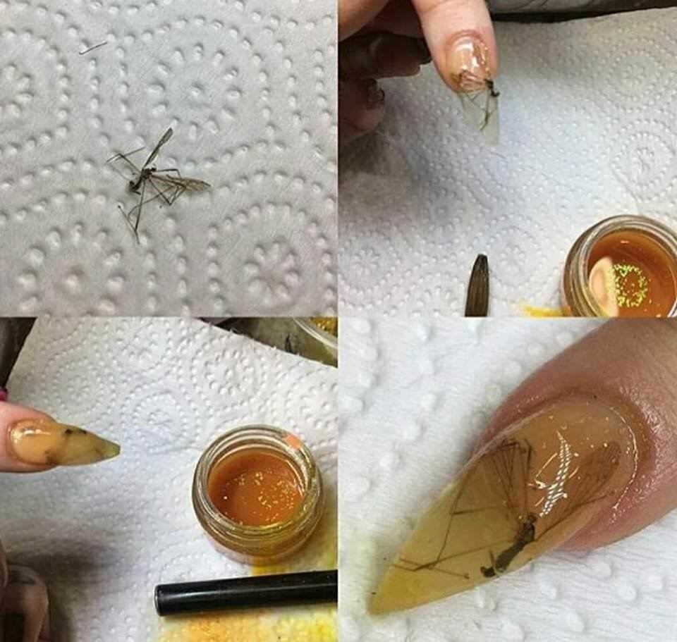 Рисуем паучка на ногтях