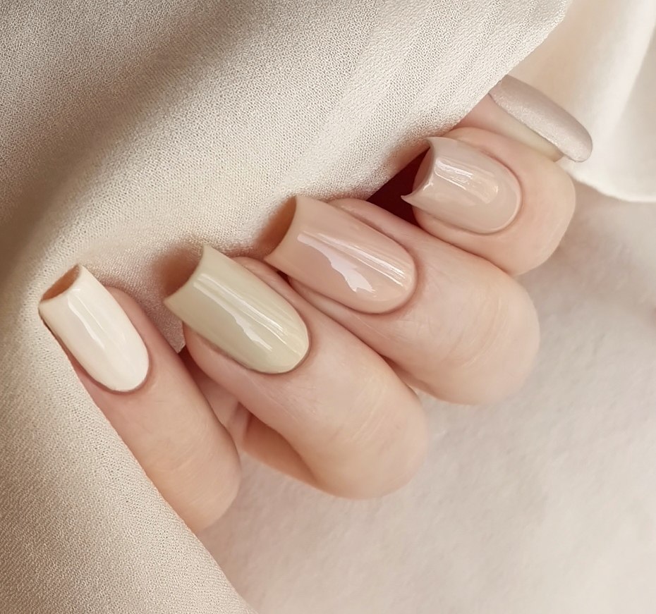 Френч градиент нюд