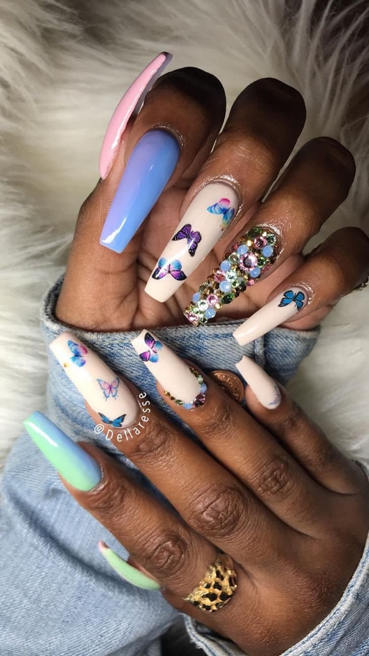 Обалденный маникюр на длинные ногти