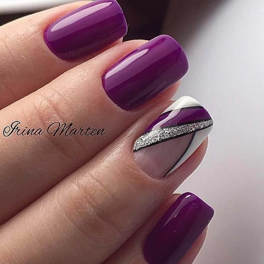 Лавандовый маникюр